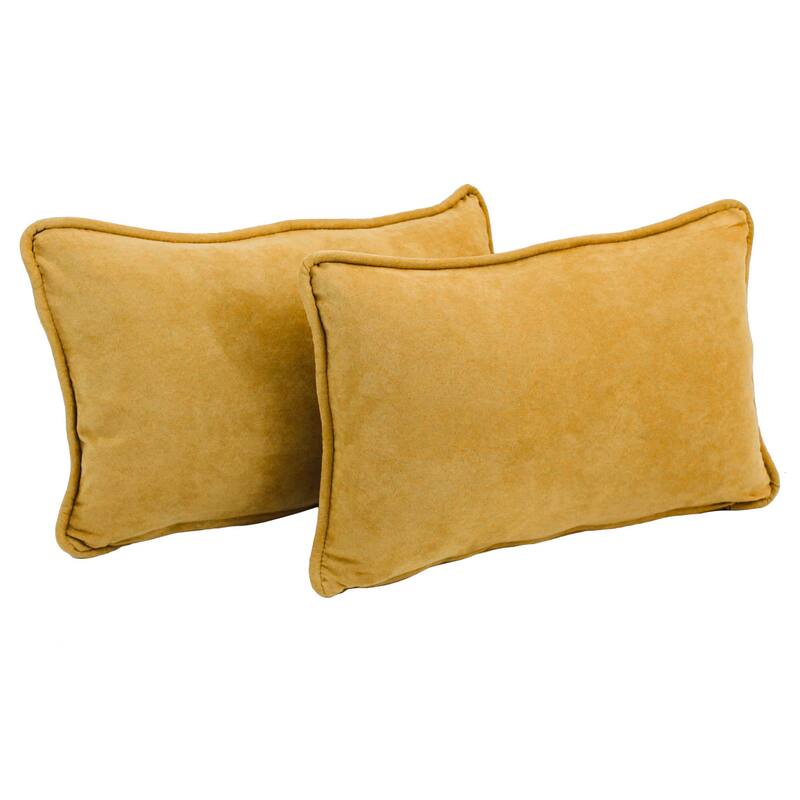 Porch & Den Blaze River Microsuede Lumbar Throw Pillows (Set of 2)