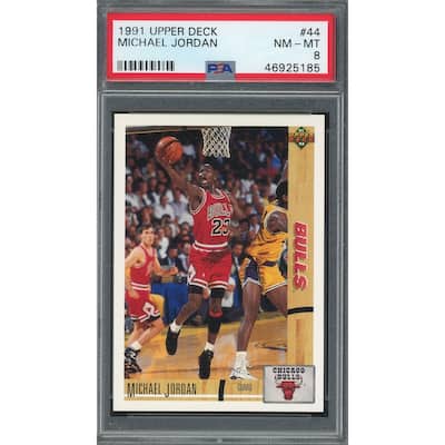 Michael Jordan 1991 Upper Deck Basketball Card #44 Graded PSA 8 - 8'6" x 11'6"
