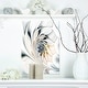 preview thumbnail 6 of 15, White Stained Glass Large Floral Wall Art Canvas 12 in. wide x 20 in. high