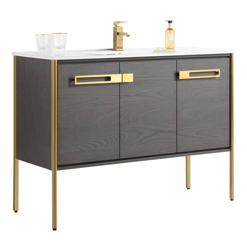 Fine Fixtures Oakville Bathroom Vanity with White Ceramic Sink
