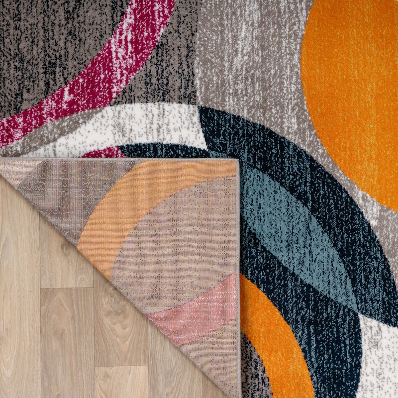 World Rug Gallery Geometric Circles Area Rug