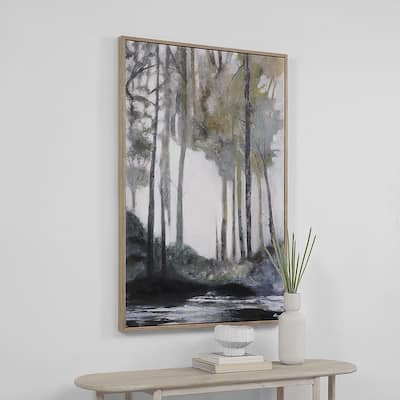 Renwil Catania Canvas Wall Art with Light Walnut Frame