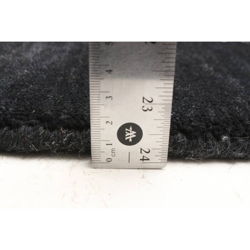 ECARPETGALLERY Hand Loomed Kashkuli Gabbeh Charcoal Wool Rug - 4'0 x 5'7