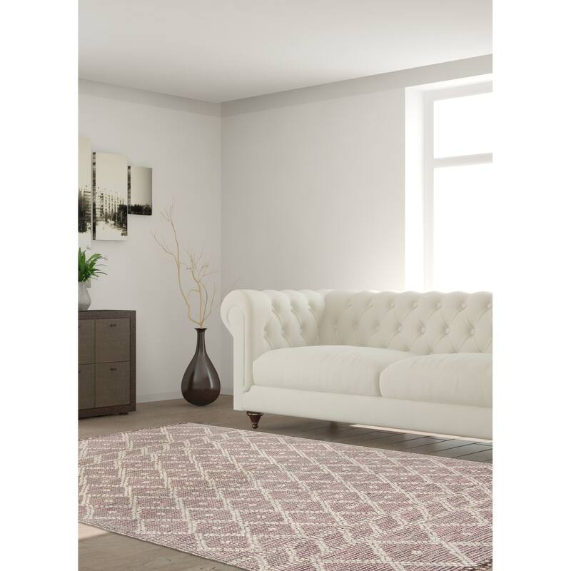 ECARPETGALLERY Braid weave Sienna Grey Wool Rug - 5'0 x 9'10