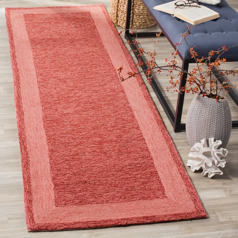 SAFAVIEH Handmade Easy Care Zymbyle Oriental Rug - 2'6" x 8' Runner - Red