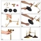 preview thumbnail 13 of 12, Conia Modern 3-Light Wheel Chandelier Black Gold Pendant for Dining Room - 25.2" D x 11.8" H