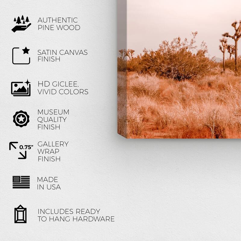 Wynwood Studio Canvas Nature and Landscape Warm Color Grassland Brown and Light Gray Rustic Wall Art Canvas Print