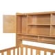 preview thumbnail 24 of 43, Twin Size Wood Platform Bed with Desk, Bookshelf, Matching Chair, Pink
