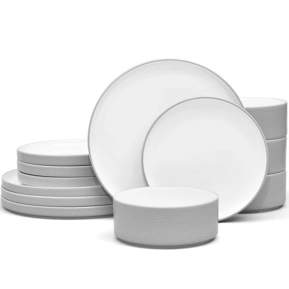 Noritake Colortex Stone 12-Piece Stax Dinnerware Set, Service For 4