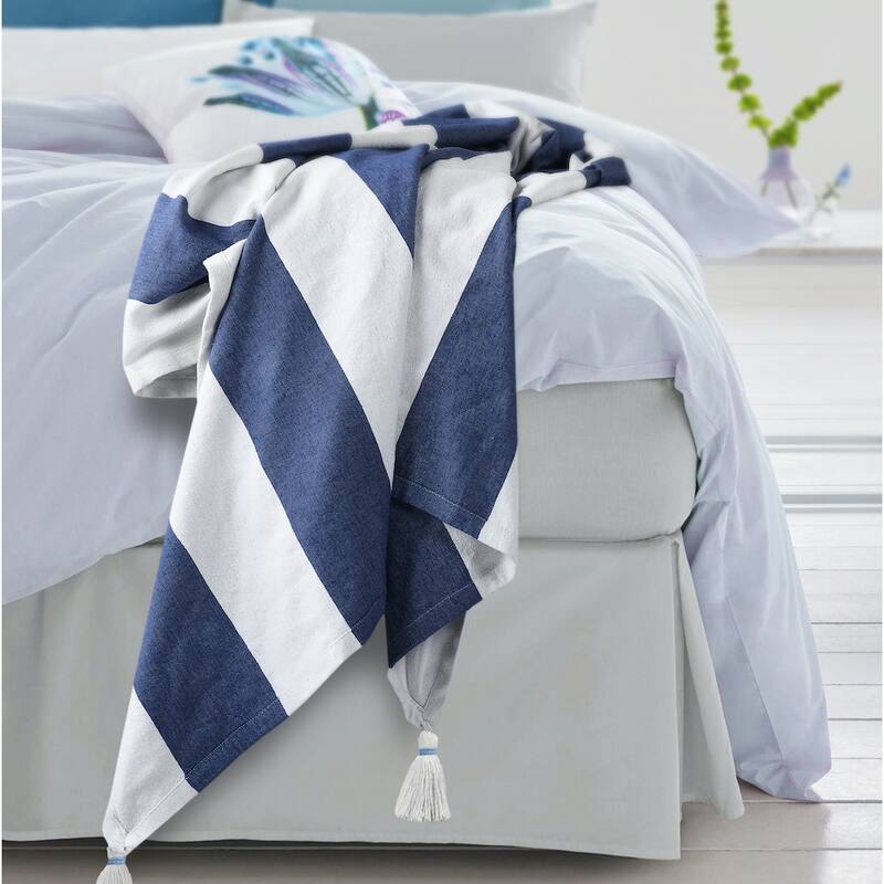 Sevita Cabana Striped Throw Blanket with Tassels