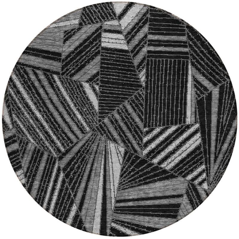 HomeRoots Geometric Transitional Rectangle Outdoor Rug