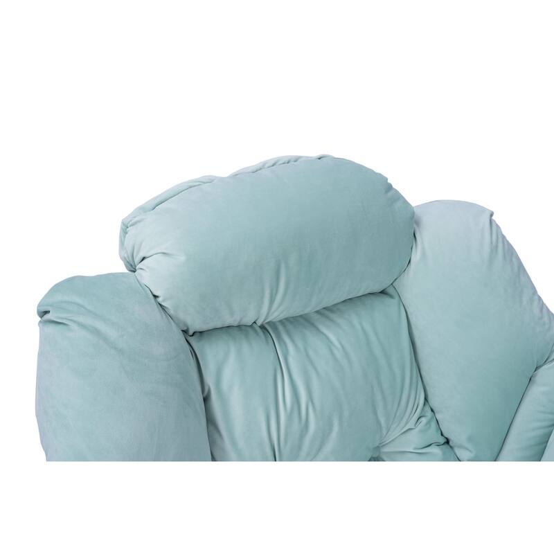 Green 22.35" Tufted Lounge Chair with Side Pocket