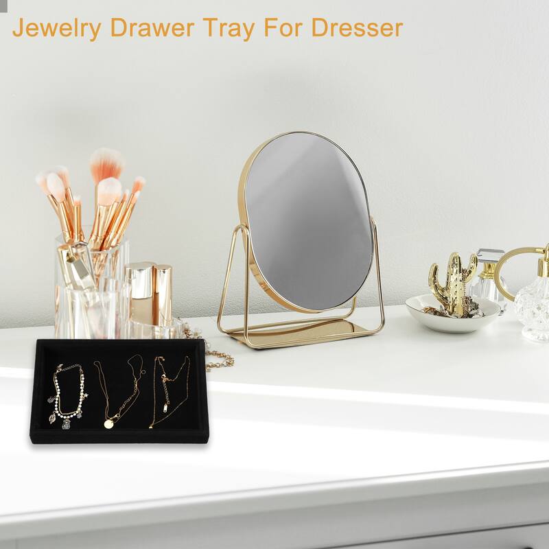 Velvet Jewelry Tray Stackable Tray for Rings Earrings Necklace Bracelet