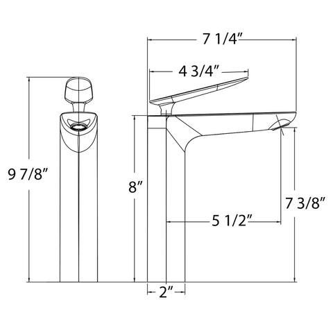 Single Handle, Single Hole Tall Bathroom Faucet, Matte Black Finish - Single Hole