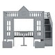 preview thumbnail 5 of 27, Twin Bunk Bed with Convertible Desk and Playhouse Design, Grey