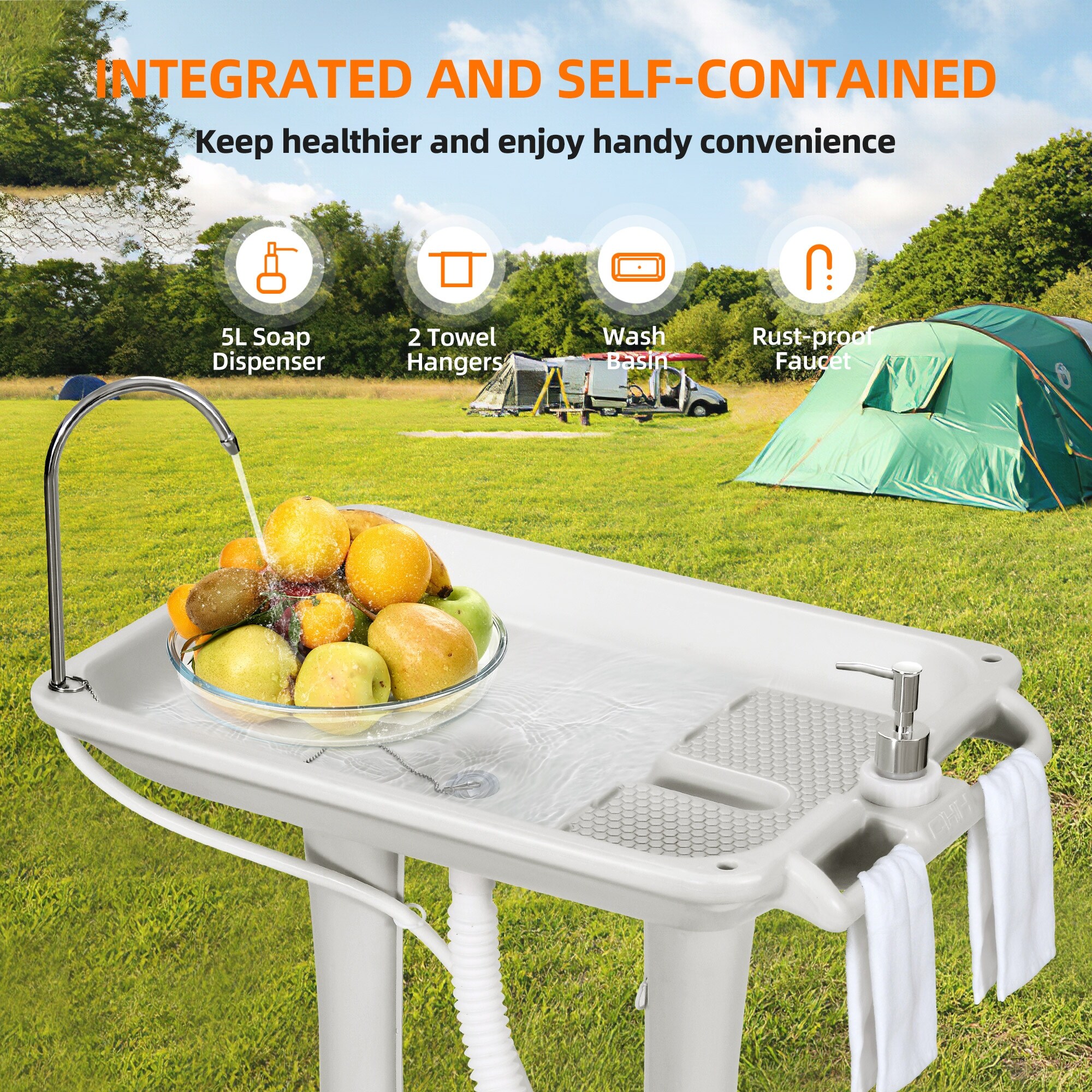Portable camping sink table cheap