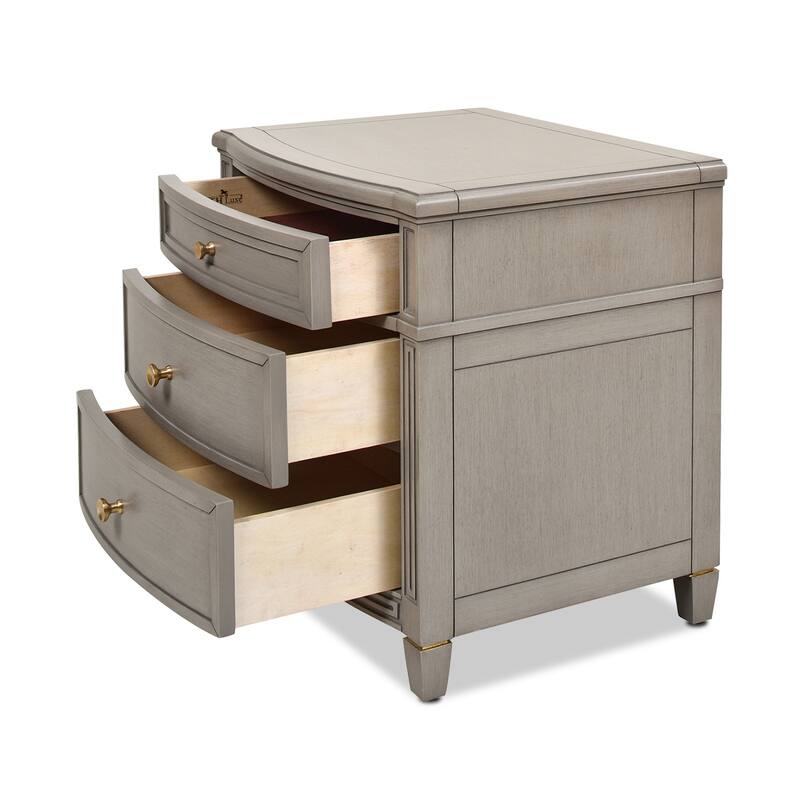Dauphin 23.5" 3-Drawer Storage End Table