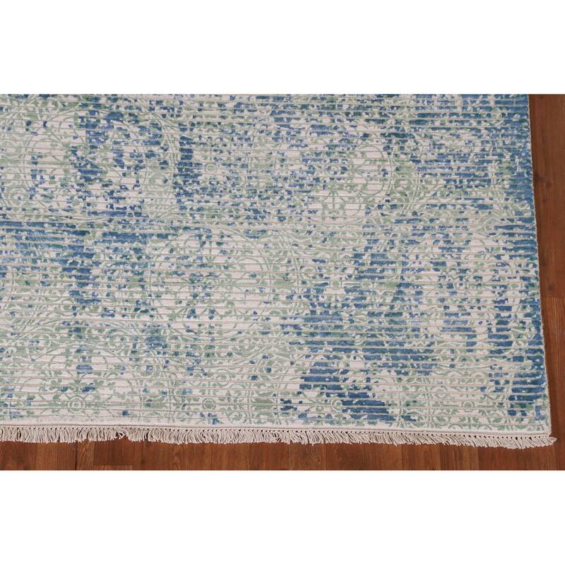 Abstract Area Rug Hand-Knotted Modern Wool Carpet - 5'5"x 7'10"