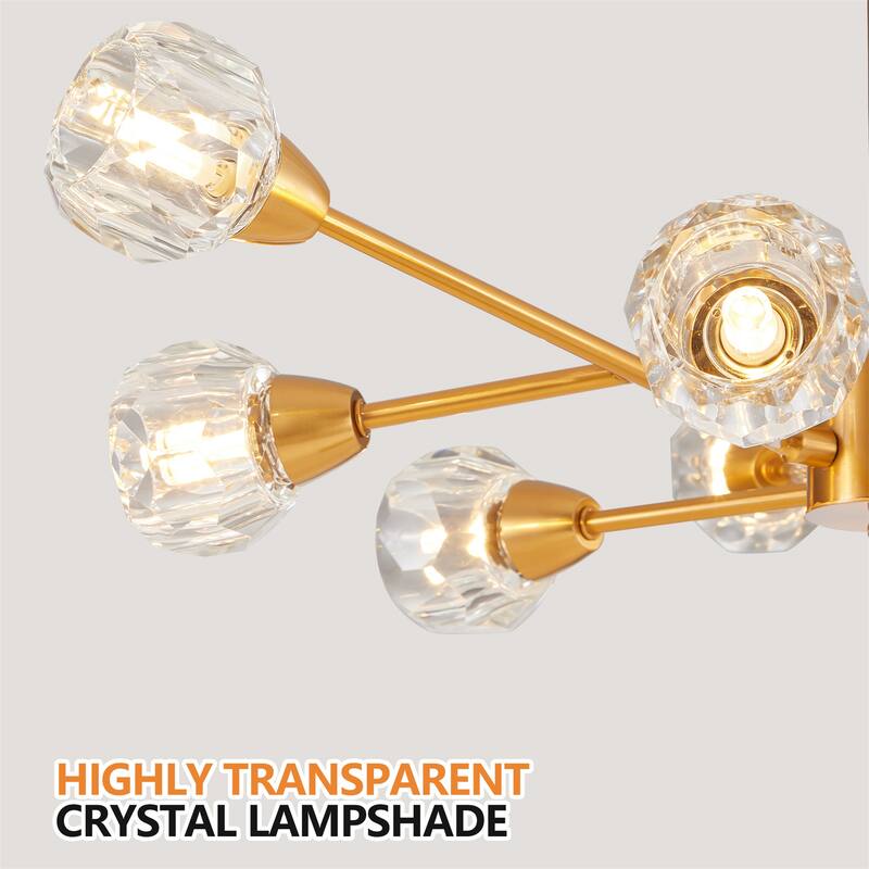 9 Lights Crystal Chandeliers(Bulbs Not Included)