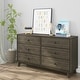 preview thumbnail 10 of 58, Max and Lily Solid Wood 6-Drawer Dresser Clay