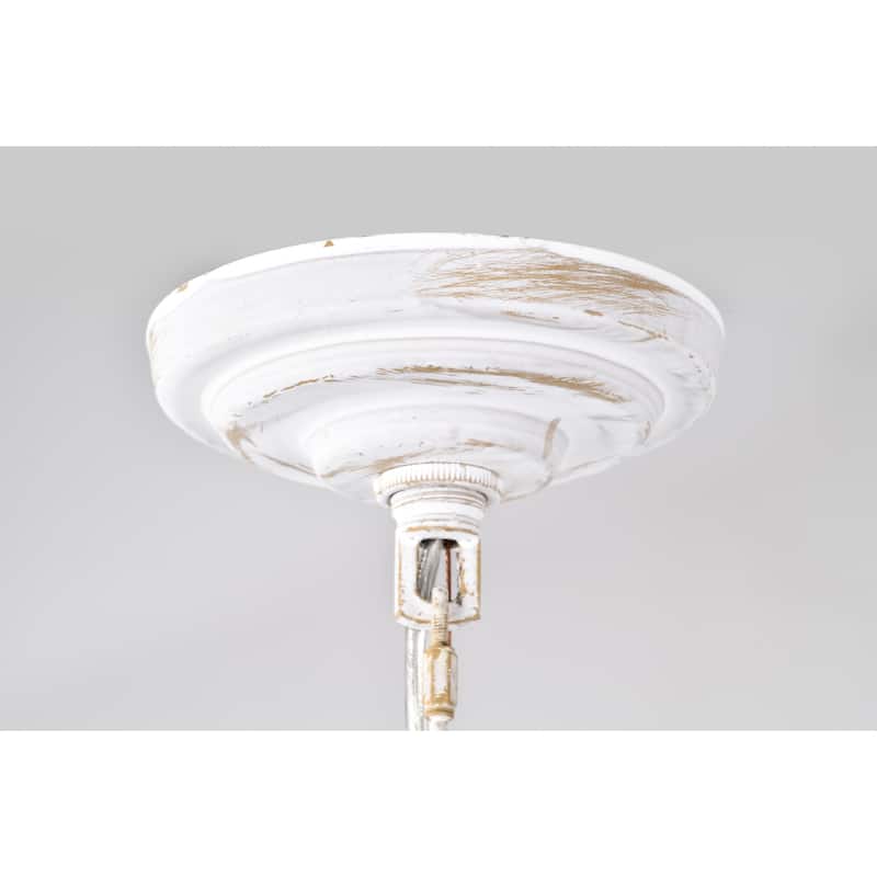 Samsa 16 Inch Bohemian Style Antique White Pendant Chandelier 4-Light
