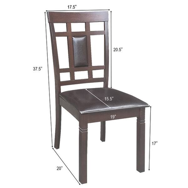 Shop Gymax Set Of 2 Dining Chairs Pu Leather Upholstered Seat High