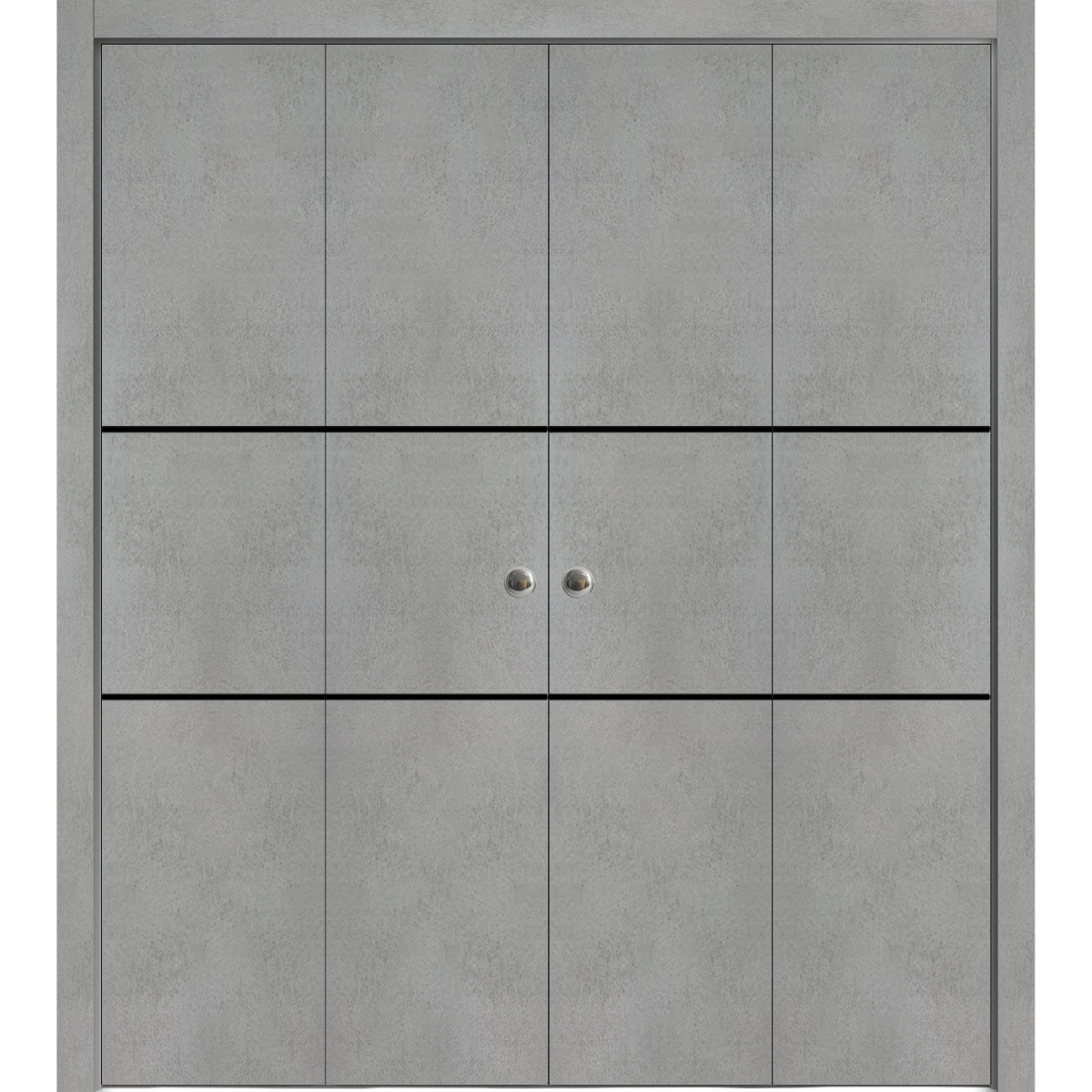 SartoDoors Planum 0014 | Closet Door Bi-fold Door | Solid Wood | Hardware Set | 18x80, Concrete Bedroom Door Bathroom Door