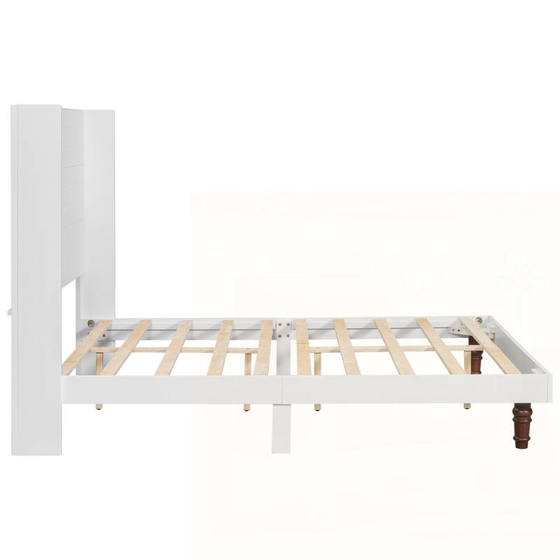 54 "High Headboard Wood Platform Bed Frame
