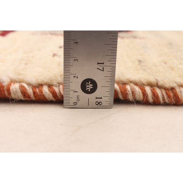 ECARPETGALLERY Hand-knotted Kashkuli Gabbeh Cream Wool Rug - 3'5 x 6'5 ...