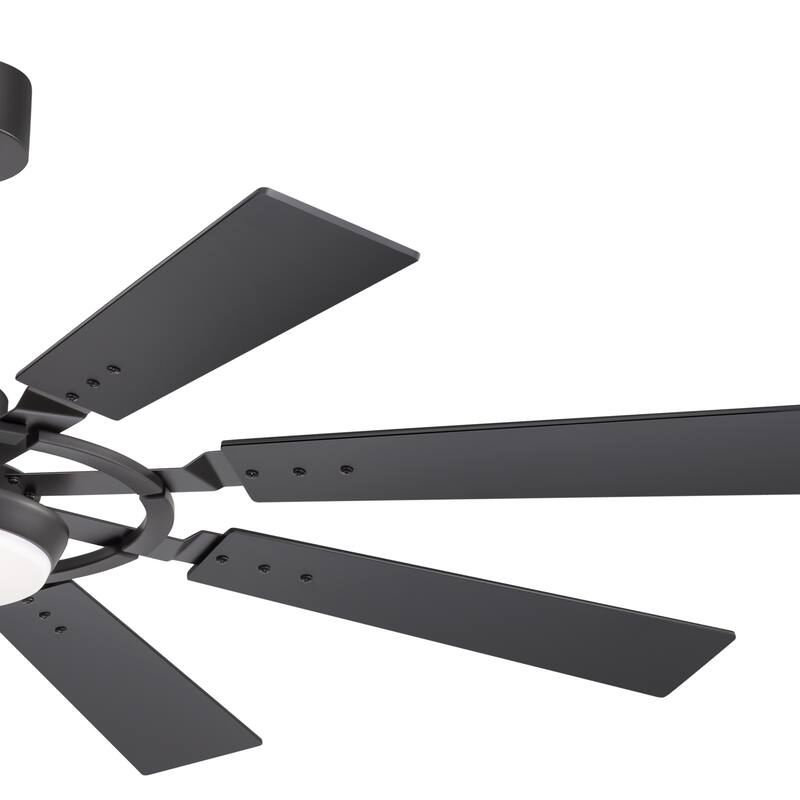 52" Reversible 8-Blade LED Ceiling Fan with Light and Remote