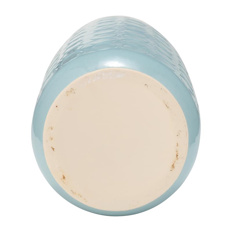 Sagebrook Home Elegant Ceramic Vase, Textured Finish, Home Decor Accent