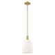 Option Brushed Brass / Gloss White Shade