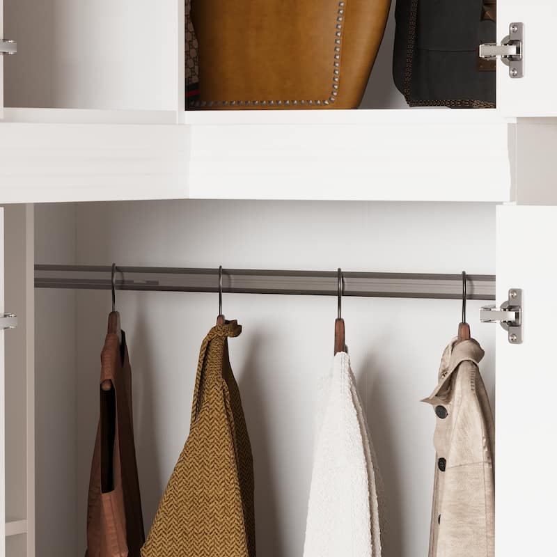 93.9"H/74.2"H Armoires Wardrobe Closet Cabinet Hanging Drawers Storage