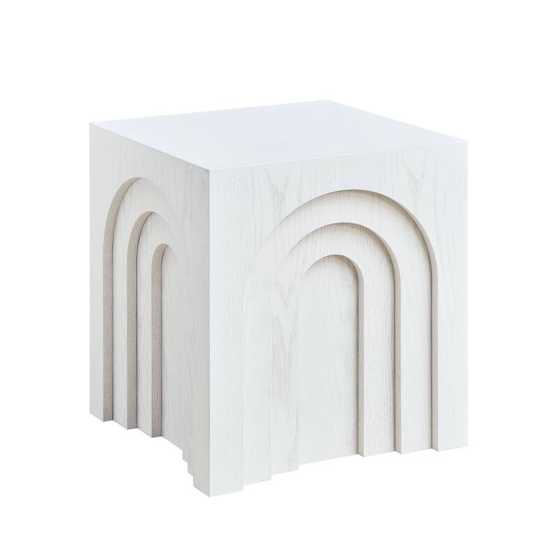 15.74'' Square Side Table Small Coffee Table Accent Table Bedside Table - White