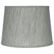 preview thumbnail 1 of 12, French Drum Lamp Shade, Textured Flax Linen, 12" Top, 14" Bottom, 10" Slant