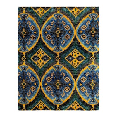 Contemporary Overdyed Wool Hand Knotted Area Rug - 8' 0" x 9' 10"
