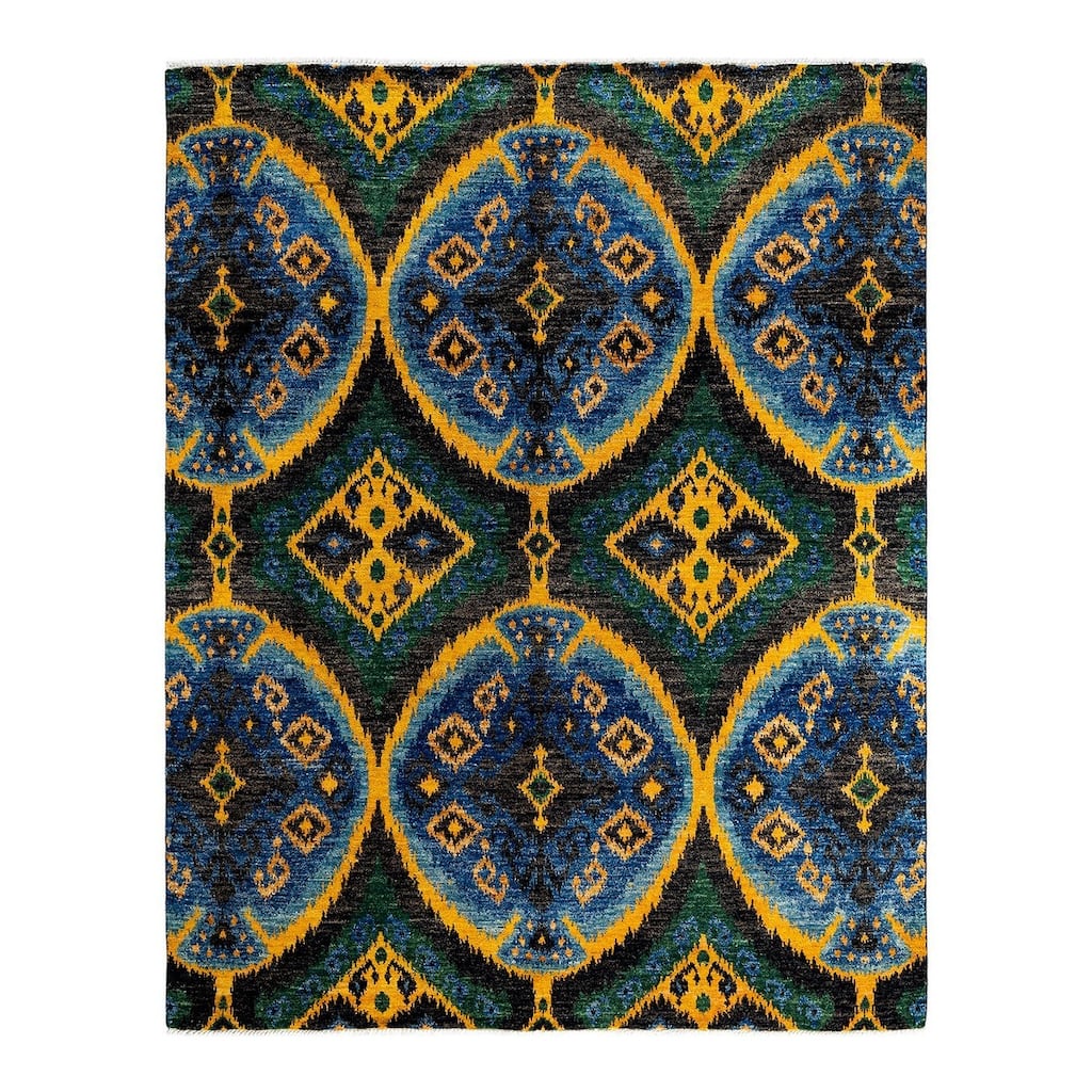 Contemporary Overdyed Wool Hand Knotted Area Rug - 8' 0" x 9' 10"