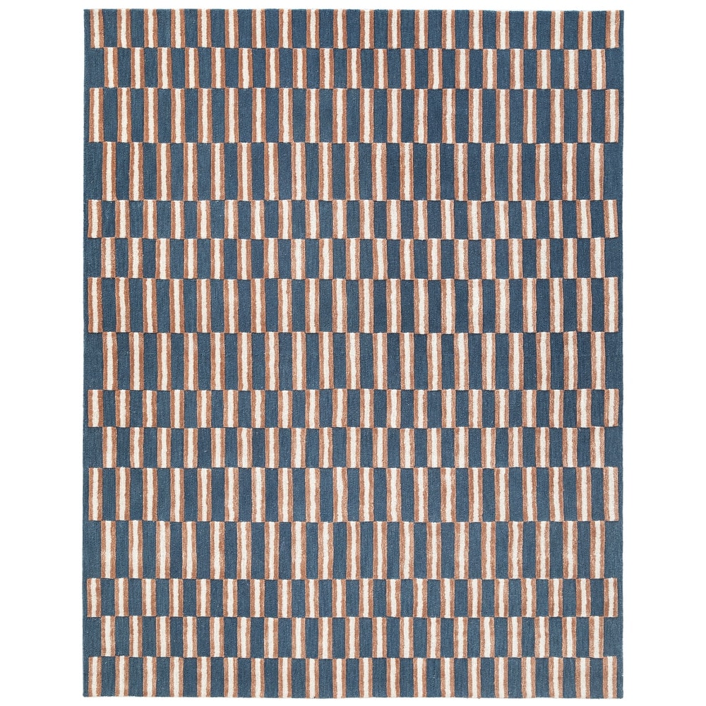 Terra by Obeetee Retro Willa Blue Rug