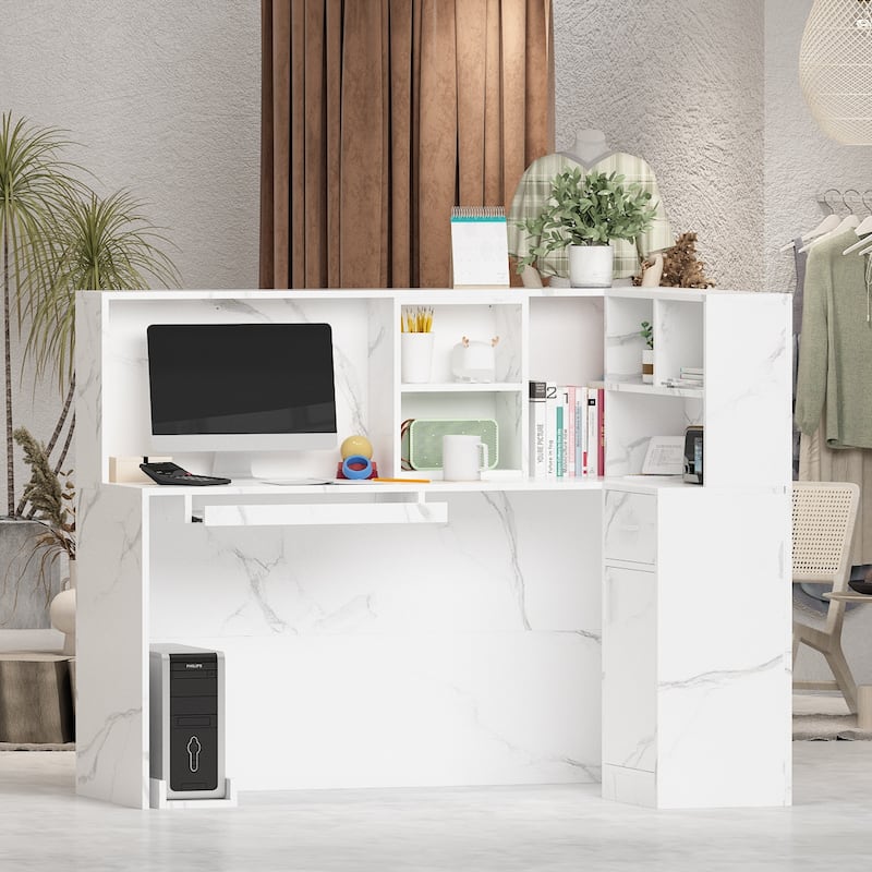Modern L-Shaped Reception Desk Reception Table Secretary Table Working