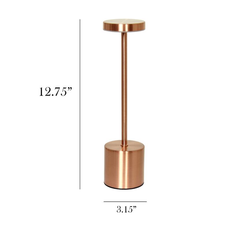 LED Mushroom Disc Desk Lamp with Touch Sensor - 12.75" - Copper Finish