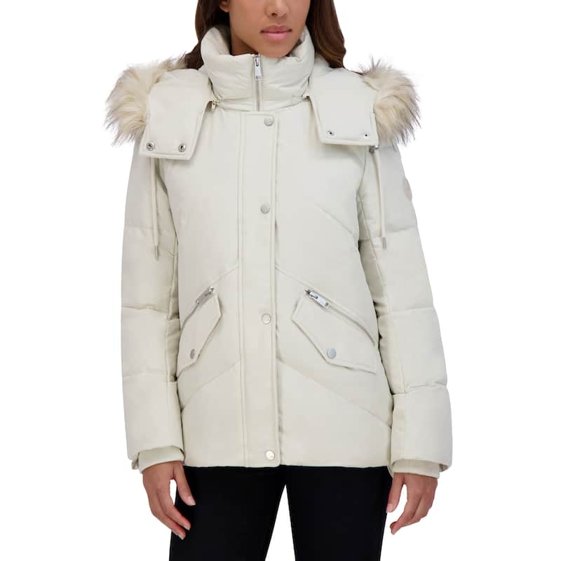 Andrew Marc Daphne Quilted Puffer Jacket - Birch - L