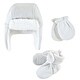 preview thumbnail 1 of 0, Hudson Baby Unisex Baby Trapper Hat, Mitten and Bootie Set, Light Gray 0-6 Months - Light Gray