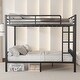 preview thumbnail 2 of 8, Queen over Queen Size Metal Bunk Bed for Adults