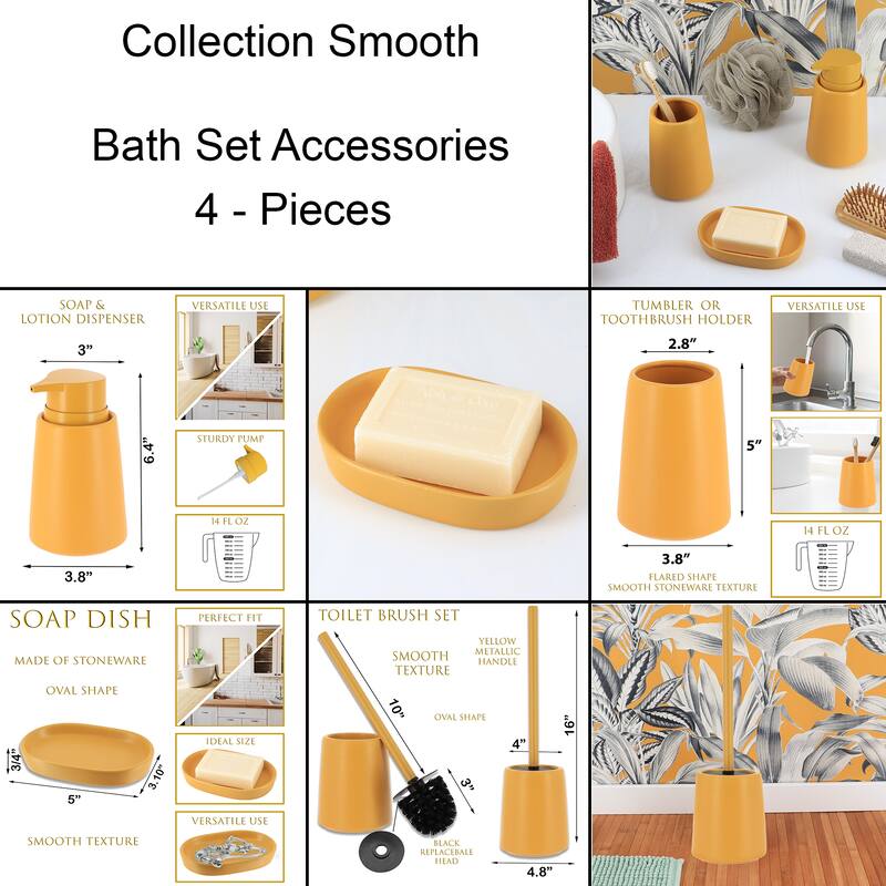 SMOOTH Collection of Bathroom Accessories up to 4 Pieces.