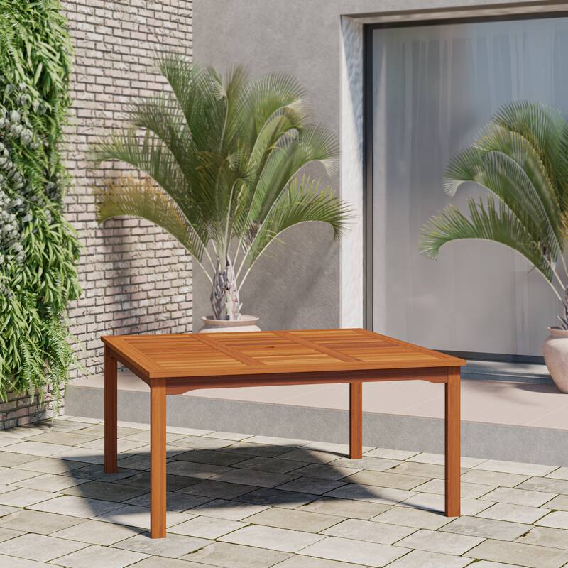 9pc FSC Certified Wood Outdoor Patio Dining Set - 9 Piece