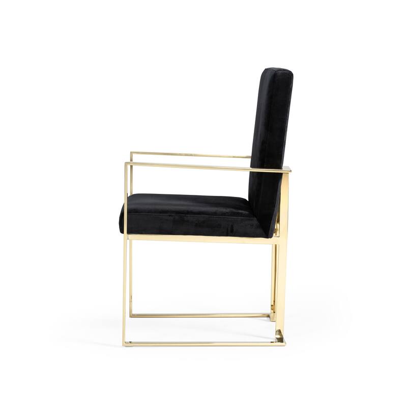 Modrest Fowler Modern Black Velvet Dining Chair