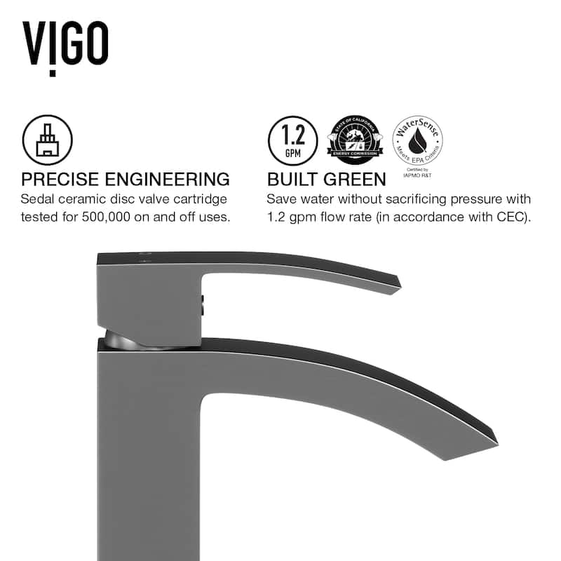 VIGO Satro 7" H Single Handle Single Hole Bathroom Faucet