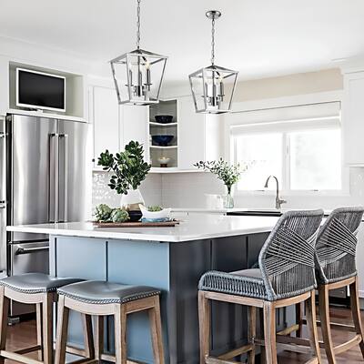 Open Cage Lantern Pendant, Medieval Entry Kitchen Island Mini Chandelier