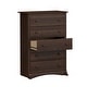 preview thumbnail 9 of 10, Prepac Fremont Superior 5-Drawer Chest for Bedroom - Spacious and Stylish Chest of Drawers, Espresso