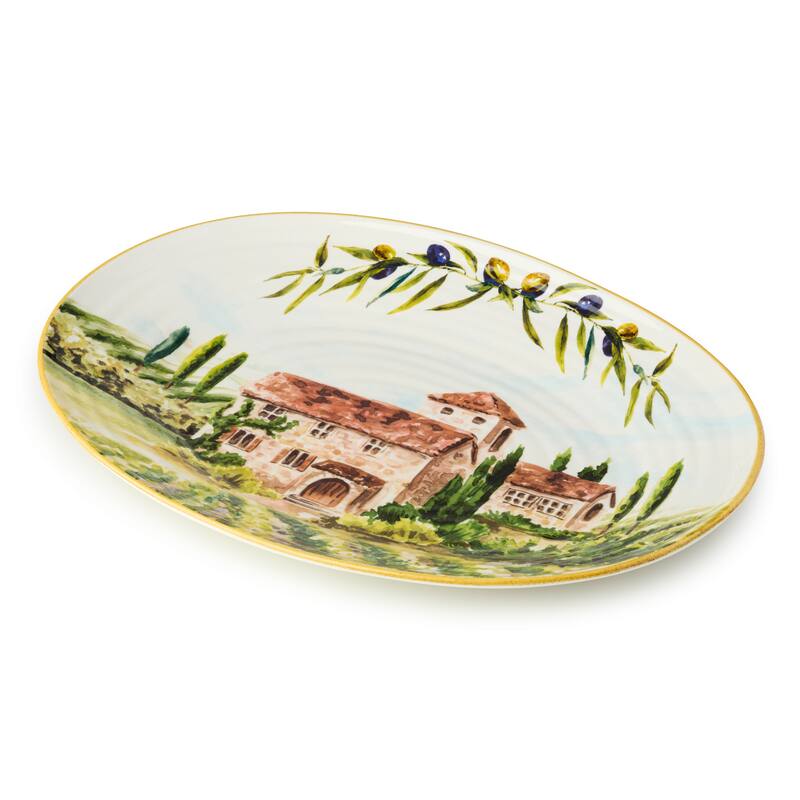 Certified International Tuscany Oval Platter 16" x 12" - 16"W x 12"D x 1.5"H